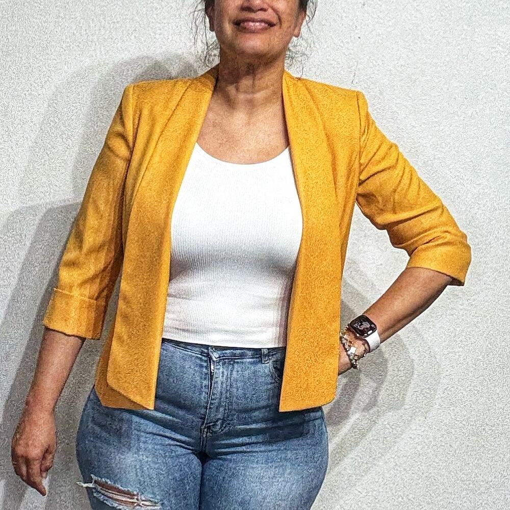 Kasper Tangerine Open Front Blazer Sz 6